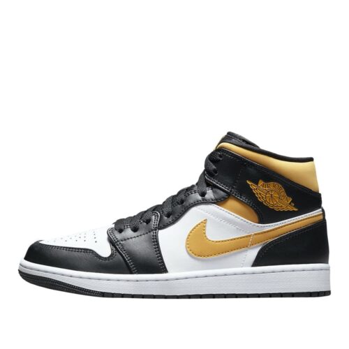 Jordan 1 Retro Mid White Pollen Black