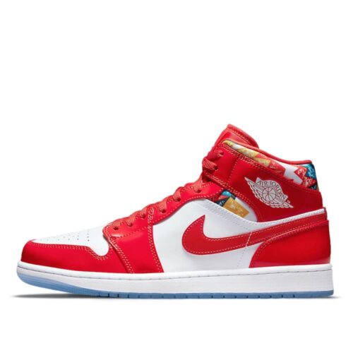 Jordan 1 Retro Mid SE Barcelona Sweater Red Patent