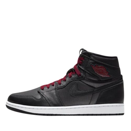 Jordan 1 Retro High Black Satin Gym Red