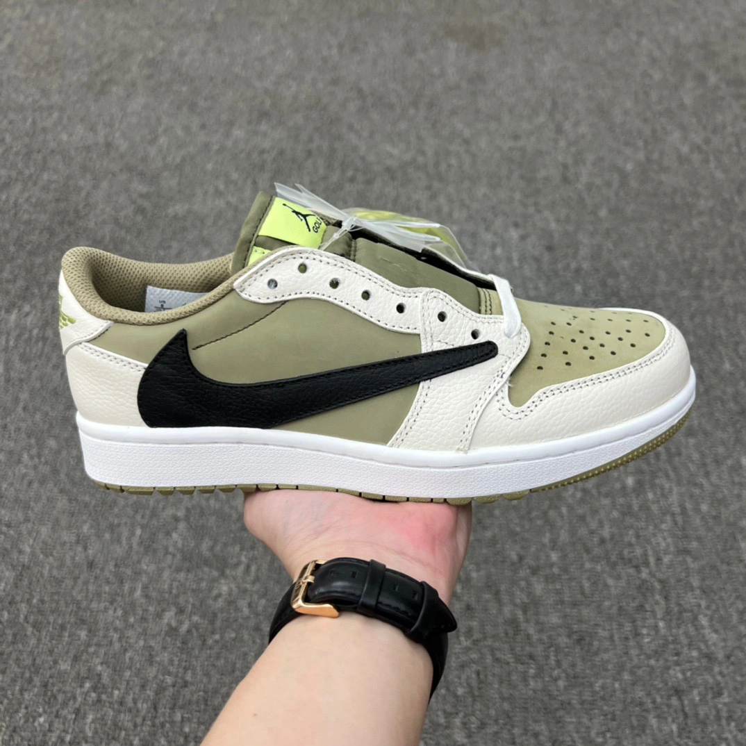 Travis Scott X Air Jordan 1 Low Golf “Olive” photo review