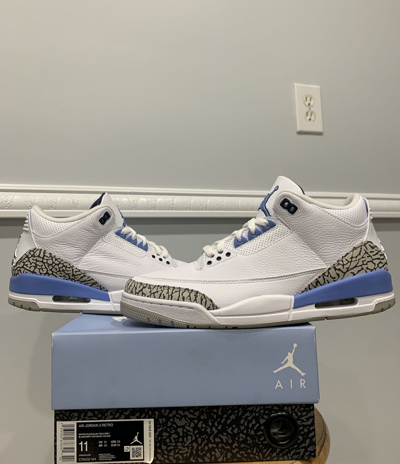 Jordan 3 Retro UNC CT8532-104 photo review