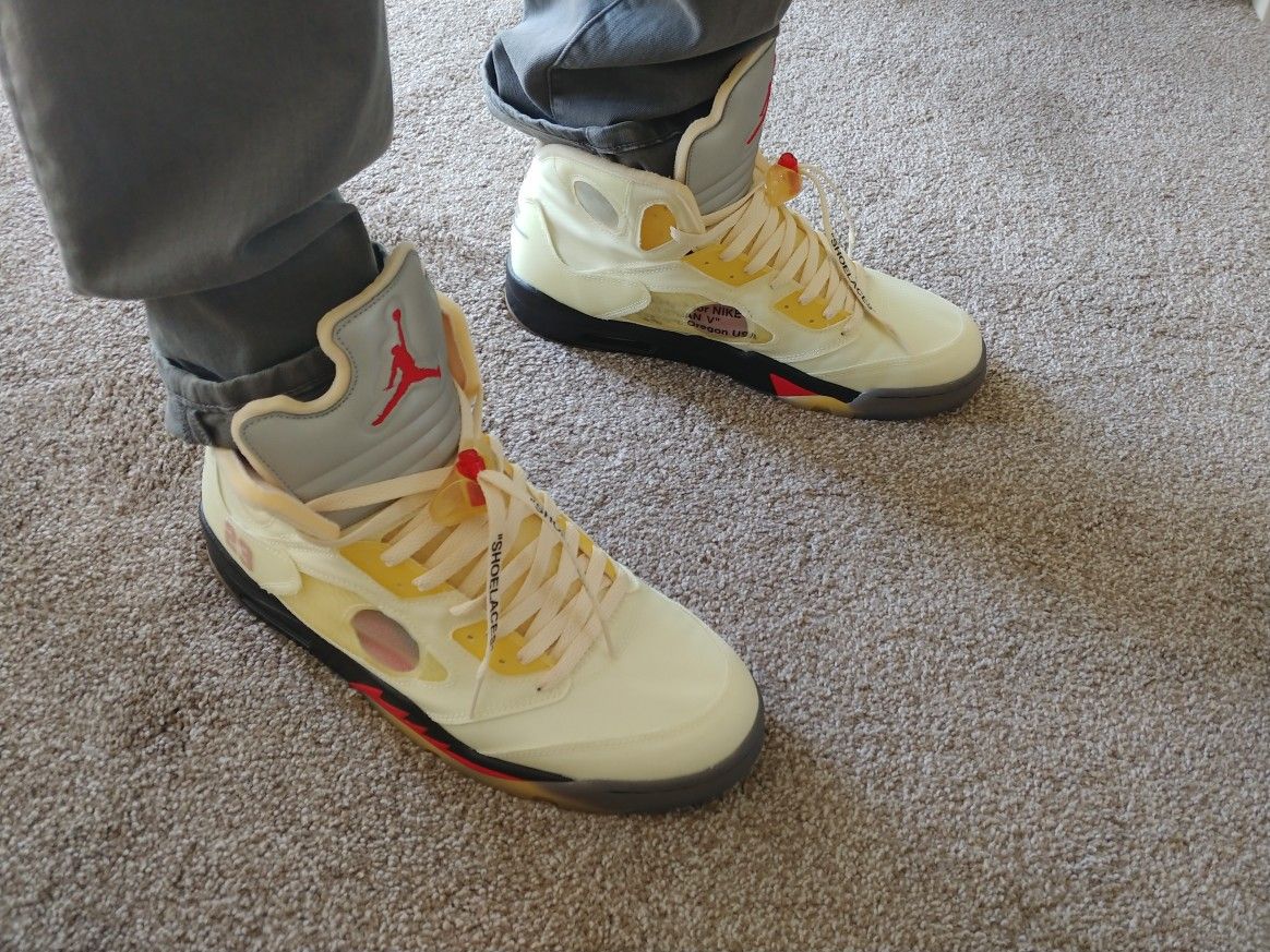 Jordan 5 Retro Off-White Sail photo review