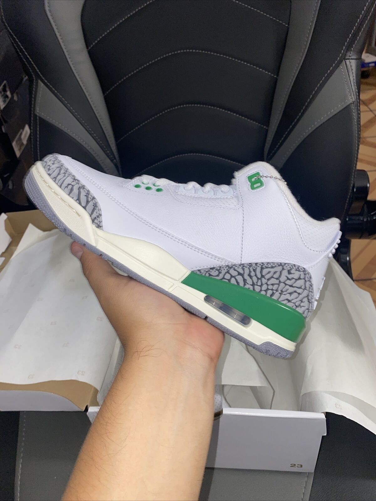 Jordan 3 Lucky Green photo review