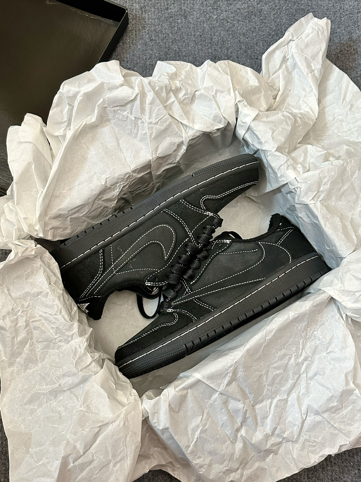 Jordan 1 Retro Low OG SP Travis Scott Black Phantom photo review